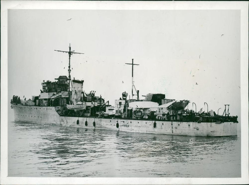 Ship: H.M.S Albrighton - Vintage Photograph