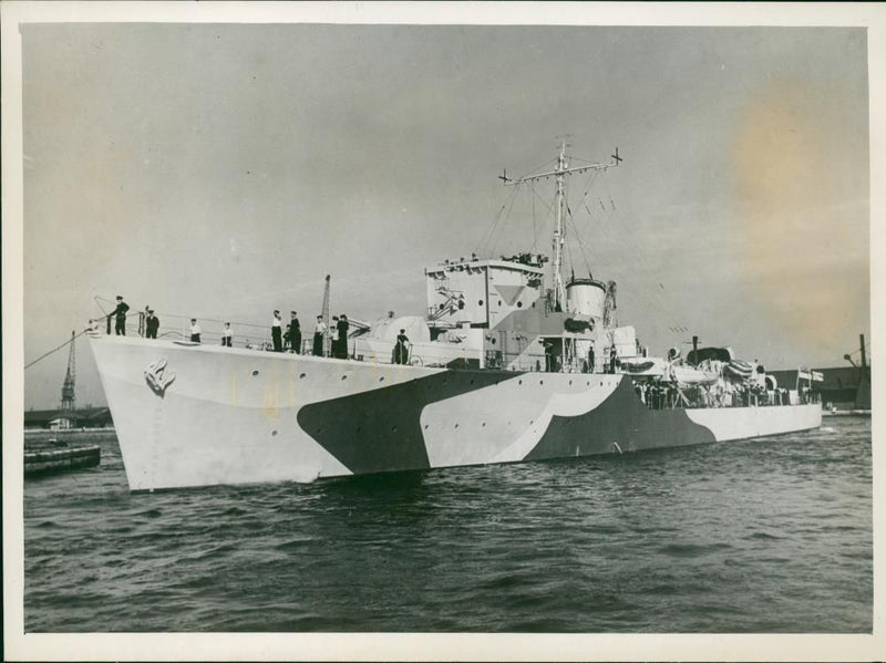 Ship: H.M.S Chiddingfold - Vintage Photograph