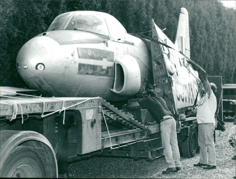 At Wisbech Aviation Museum. - Vintage Photograph