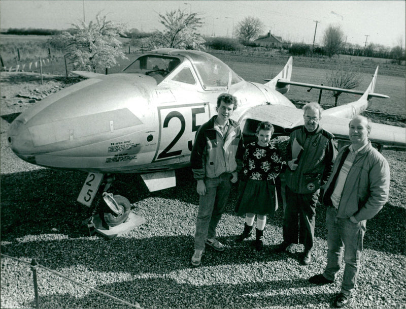 West Wick Fenland Aviation Museum members. - Vintage Photograph