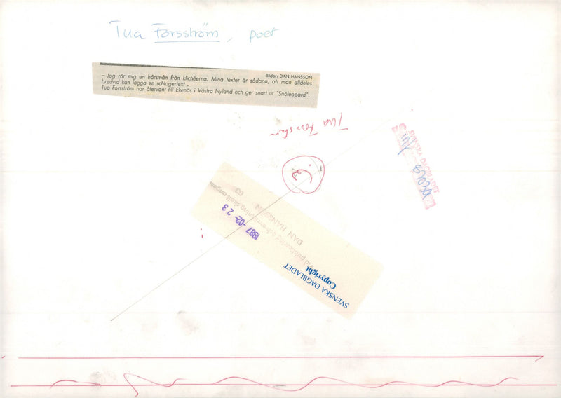 1987 HAS HANSEN HARMAN NYLAND KLICHEERNO DERVANT DAIBADET SOO POET - Vintage Photograph