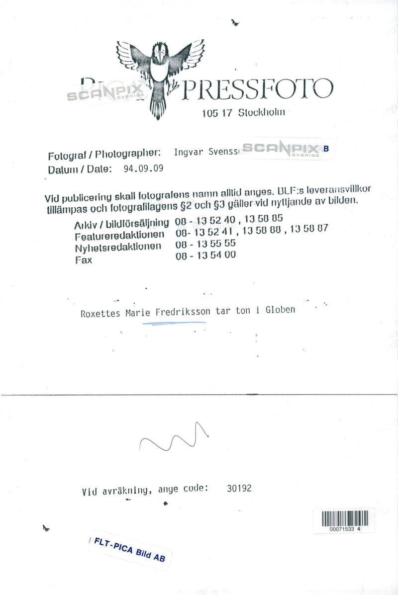 Marie Fredriksson - Vintage Photograph