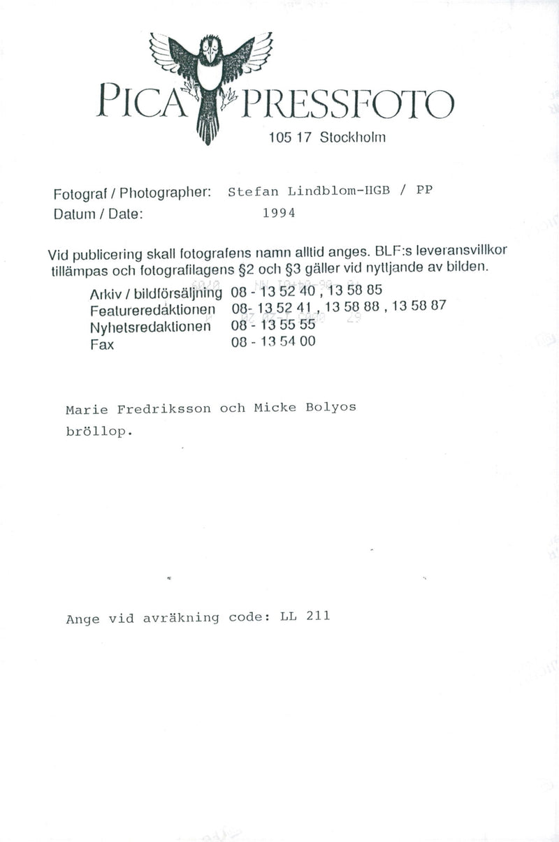 Marie Fredriksson - Vintage Photograph