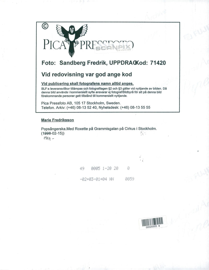 Marie Fredriksson - Vintage Photograph