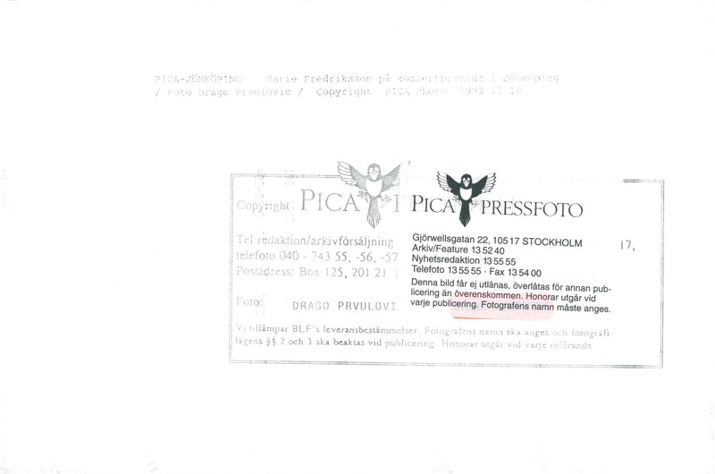 Marie Fredriksson - Vintage Photograph