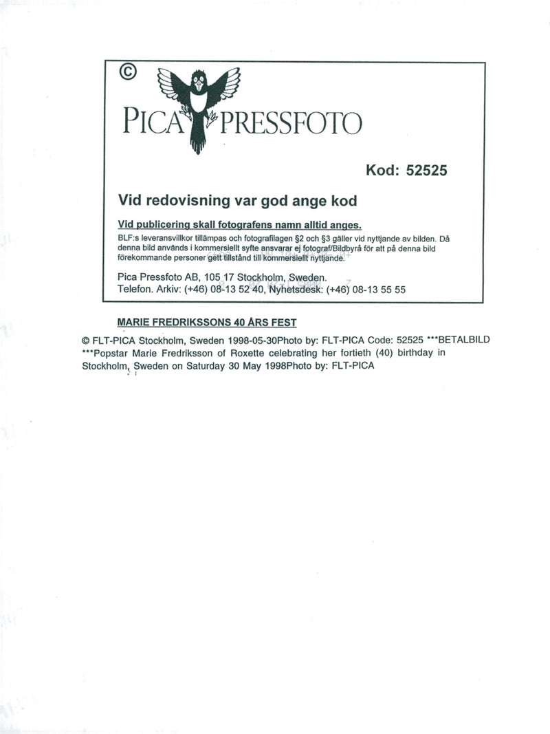 Marie Fredriksson - Vintage Photograph