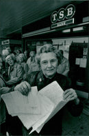 Signature petition at Grove Road - Vintage Photograph