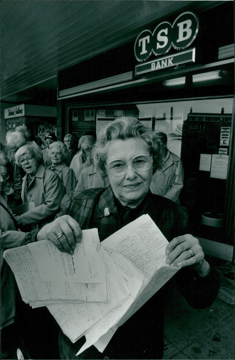 Signature petition at Grove Road - Vintage Photograph