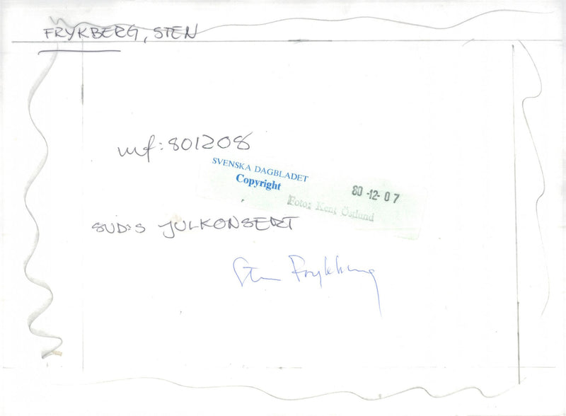 PIANO CONCERT SOLAT SAN ODLUND FRYTHING KBERG NYGREN LENNART - Vintage Photograph