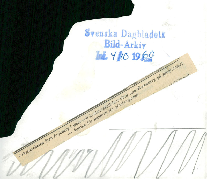 1960 PIANOS CONCERT SOLAT PROGRAM DAGBLADETS ISTEECAT FRYKBER NYGREN LENNART - Vintage Photograph