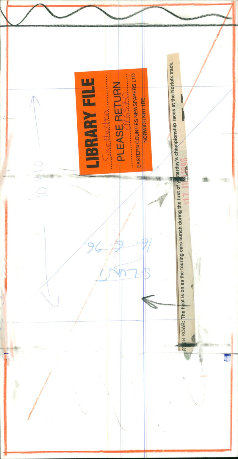 Snetterton:The heat is on as the touring cars bunch. - Vintage Photograph