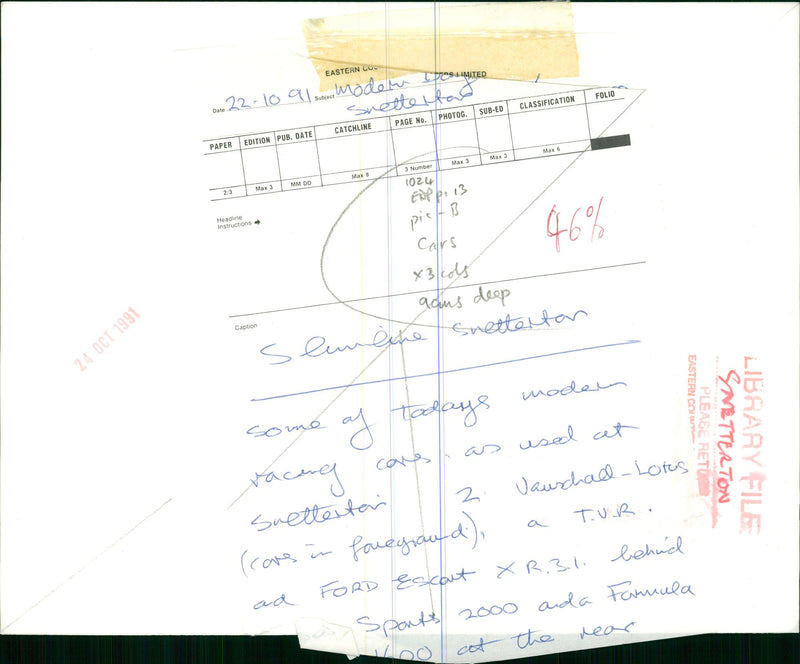 Snetterton:Modern racing cars. - Vintage Photograph