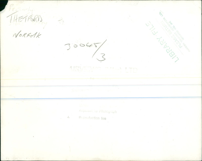 Thetford Aerial view - Vintage Photograph