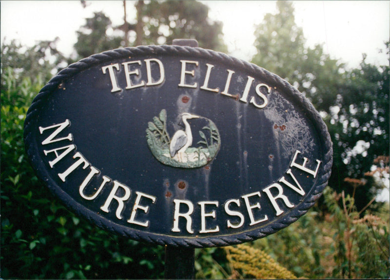 Ted Ellis Nature Reserve Sign. - Vintage Photograph