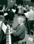 Members of Hethersett Musical Society rehearsing. - Vintage Photograph