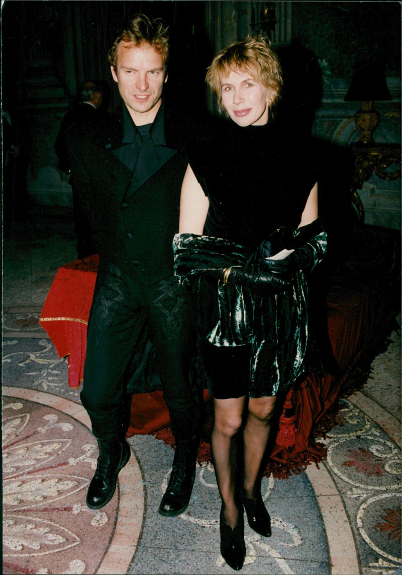 Sting with his wife Trudie Styler - Vintage Photograph