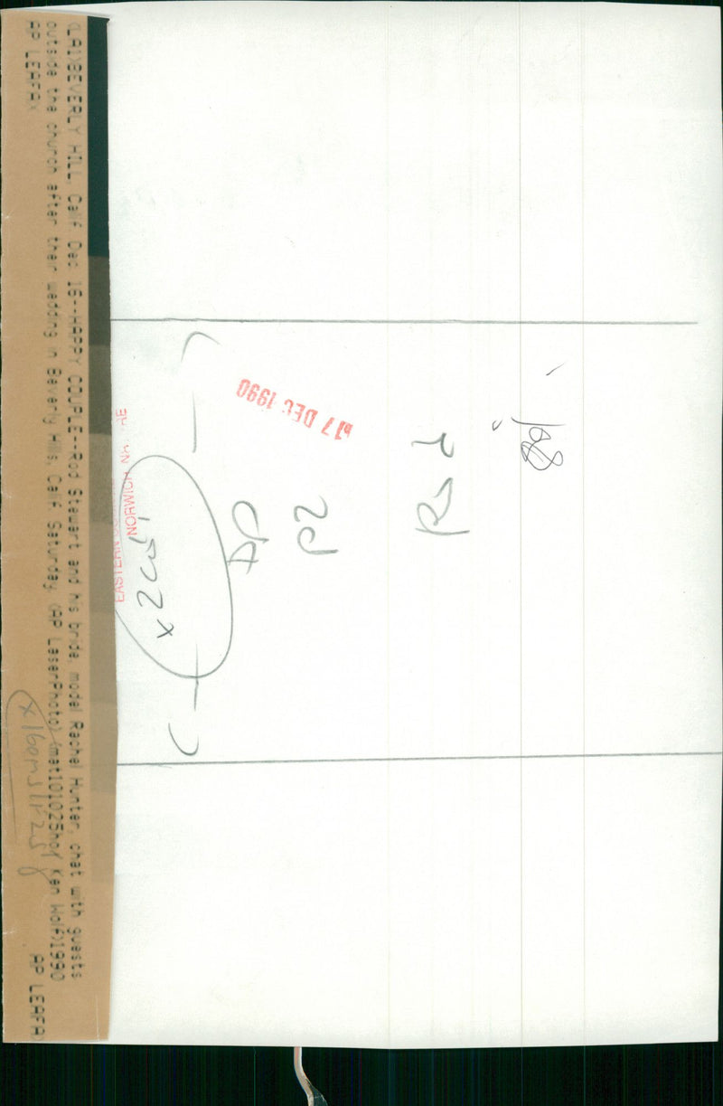 Rod Stewart Singer-songwriter. - Vintage Photograph