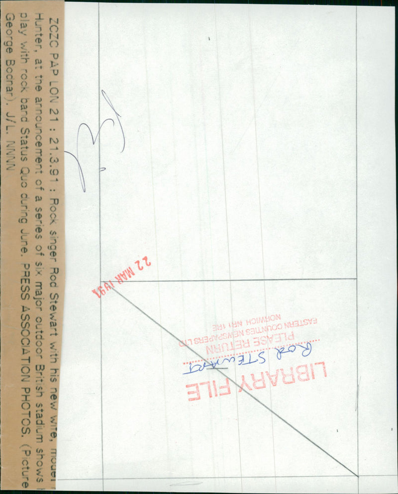 Rod Stewart Singer-songwriter. - Vintage Photograph