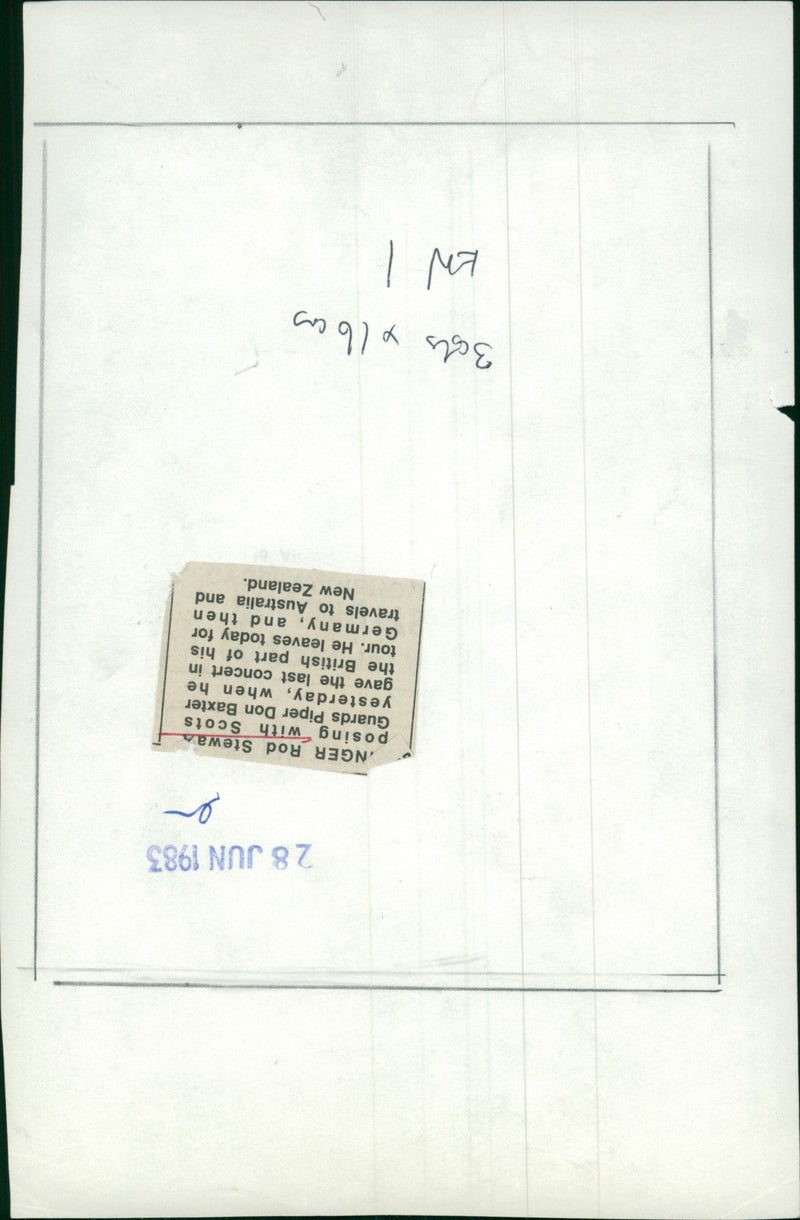 Rod Stewart Singer-songwriter. - Vintage Photograph