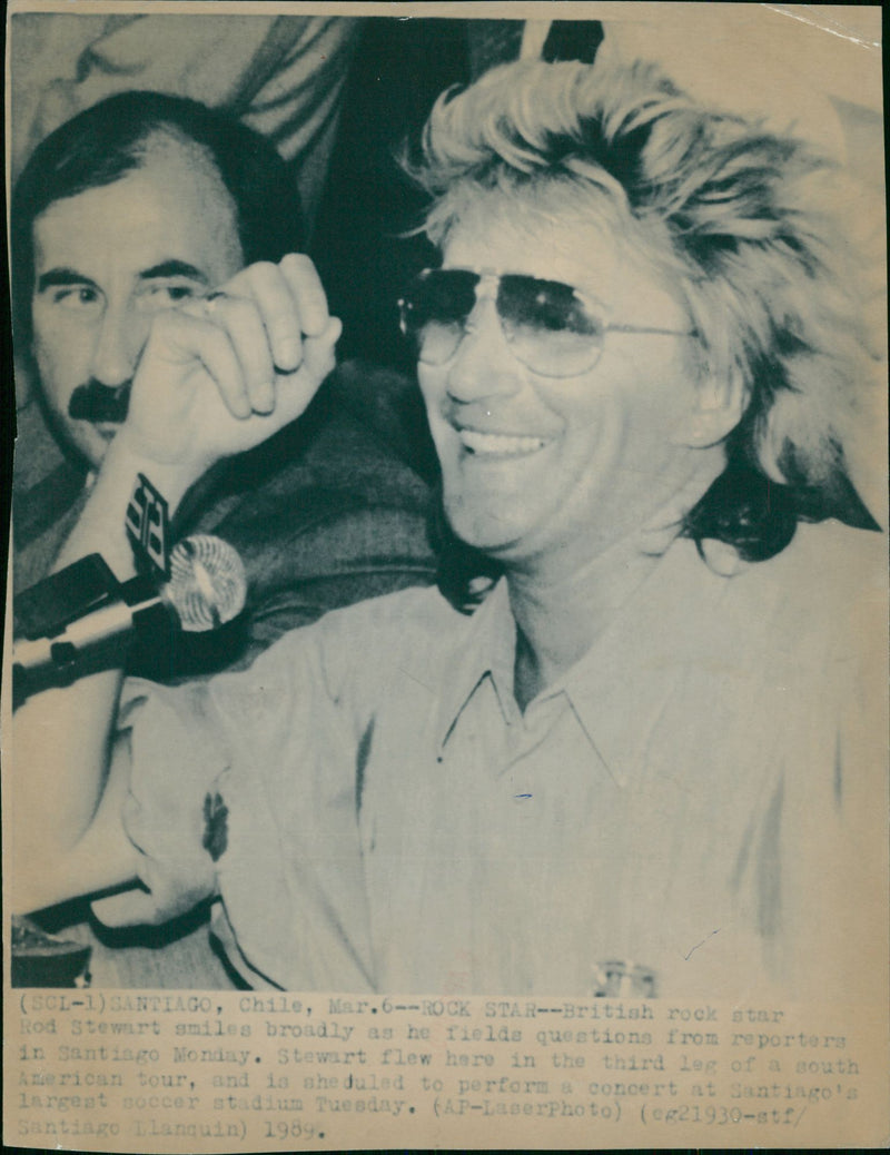 Rod Stewart Singer-songwriter. - Vintage Photograph