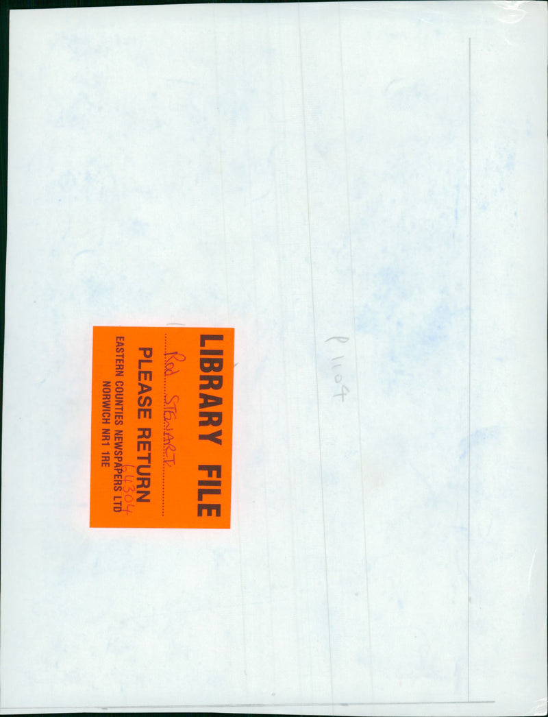 Rod Stewart Singer-songwriter. - Vintage Photograph