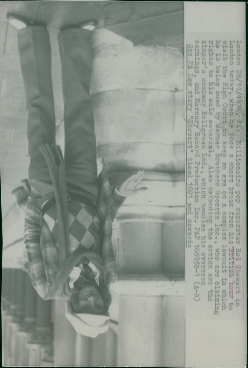 Rod Stewart Singer-songwriter. - Vintage Photograph