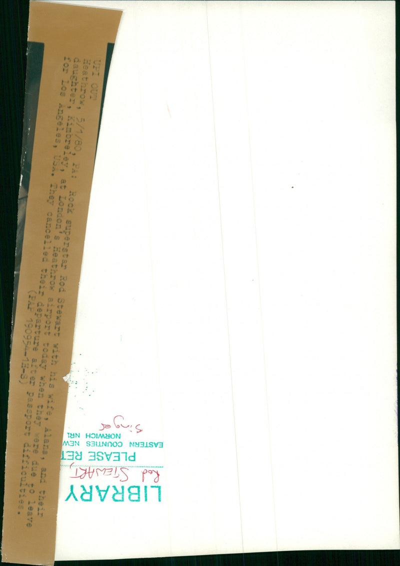 Rod Stewart Singer-songwriter. - Vintage Photograph