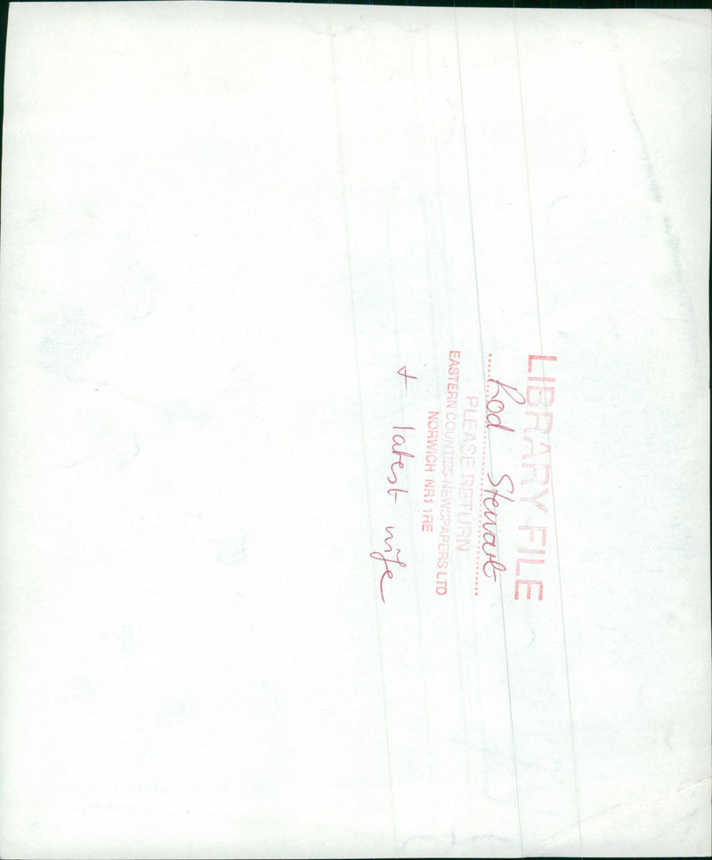 Rod Stewart Singer-songwriter. - Vintage Photograph