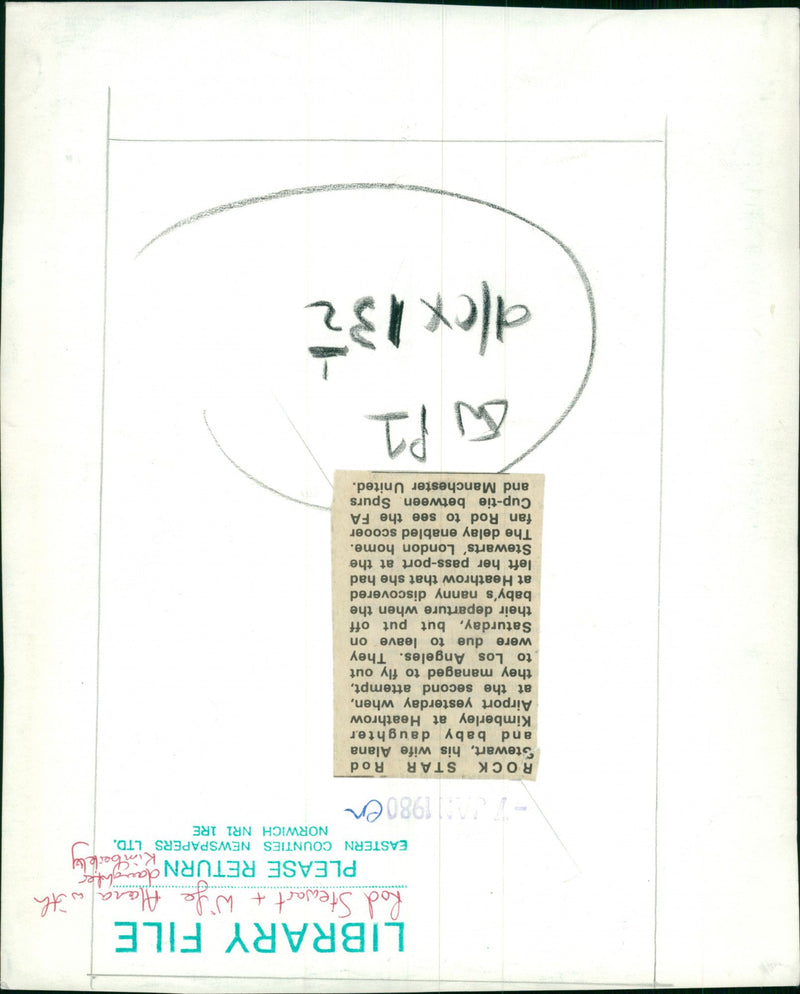 Rod Stewart Singer-songwriter. - Vintage Photograph