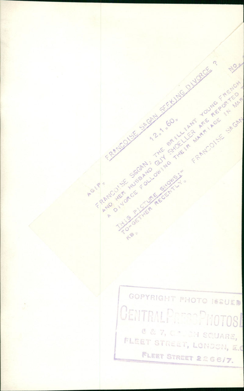 Francoise Sagan. - Vintage Photograph