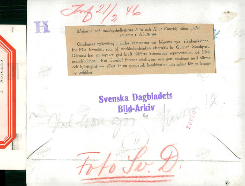 STOCKHOLMSBANKEN HAS EWERLOF SECOND SUCCEEDED SHAVED CONTINUE SYMPATHETIC - Vintage Photograph