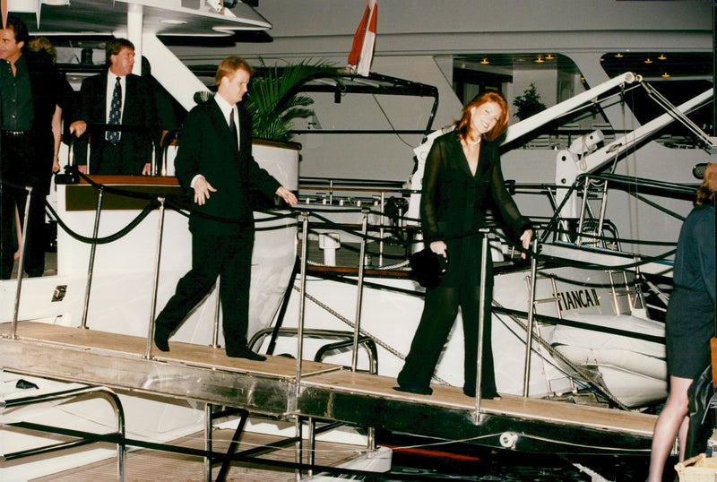 Angie Everhart and her brother Michael Everhart at the Music Awards - Vintage Photograph