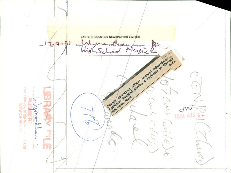 Wymondham High school music. - Vintage Photograph