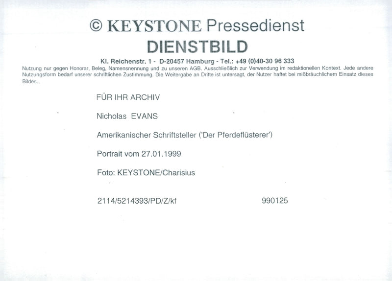 Nicholas Evans - Vintage Photograph