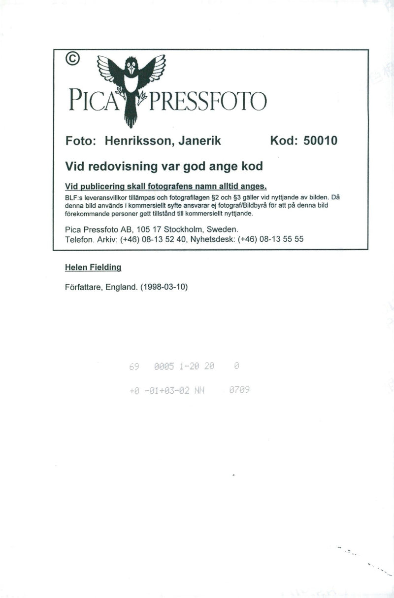 Helen Fielding - Vintage Photograph