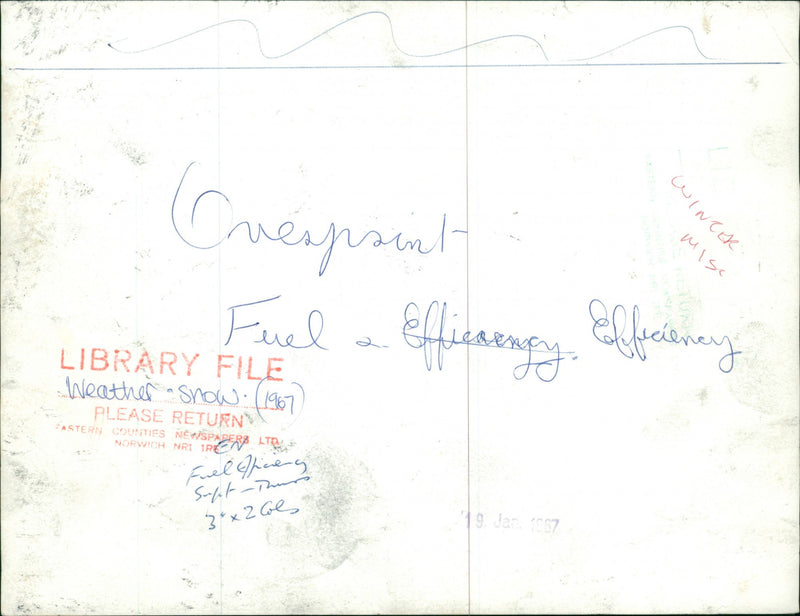 Weather Snow. - Vintage Photograph