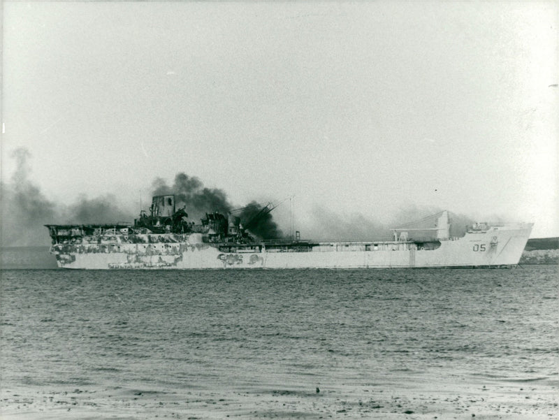 HMS Sir Galahad,FOREIGN COUNTRIES FALKLANDS, BRITISH SHIPS - Vintage Photograph