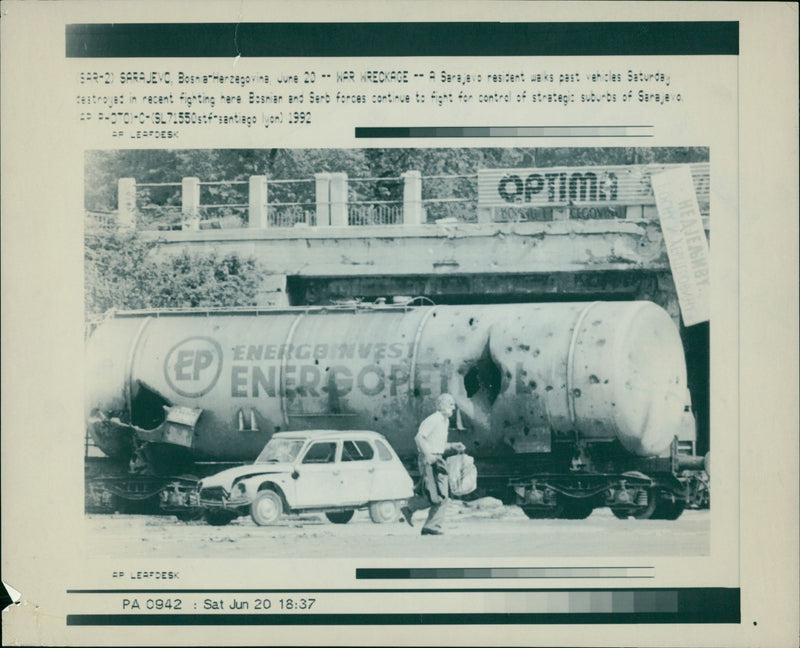 War Wreckage - Vintage Photograph
