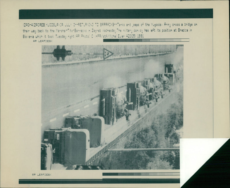 Tanks and Jeeps of the Yugoslav Army - Vintage Photograph