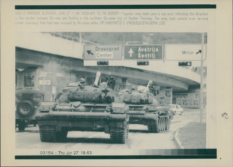 Yugoslavia Army Tanks - Vintage Photograph