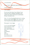 Private Julie Dick with refugee from Kosovo. - Vintage Photograph