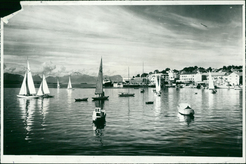 The harbour at Molde - Vintage Photograph