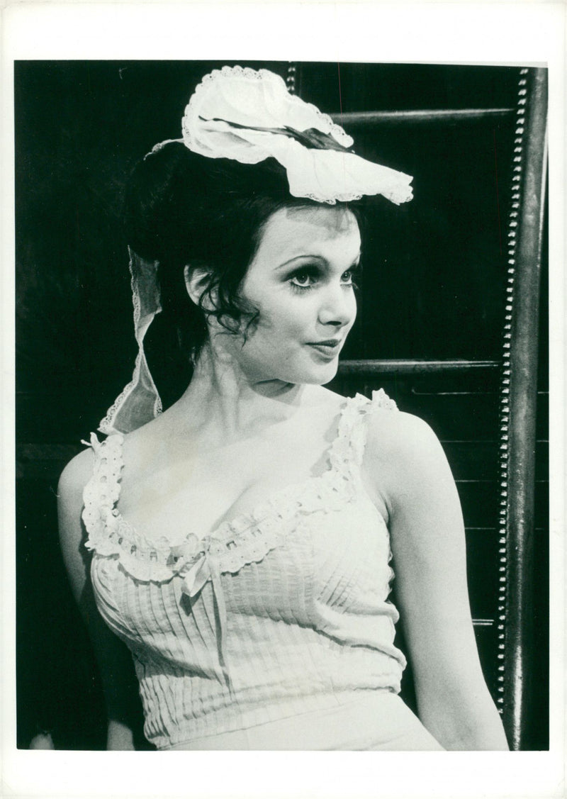 Madeline Smith as Fanny, the saucy maid in "Up the Front" - Vintage Photograph