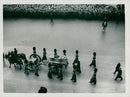 Duke of Edinburgh and Duke of Gloucester follows the King's chest - Vintage Photograph