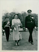 Queen Elizabeth and General Sir Lashmer - Vintage Photograph