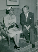 Duke of Harrar with the head of the Red Cross in Ethiopia, Olli Niskawer - Vintage Photograph