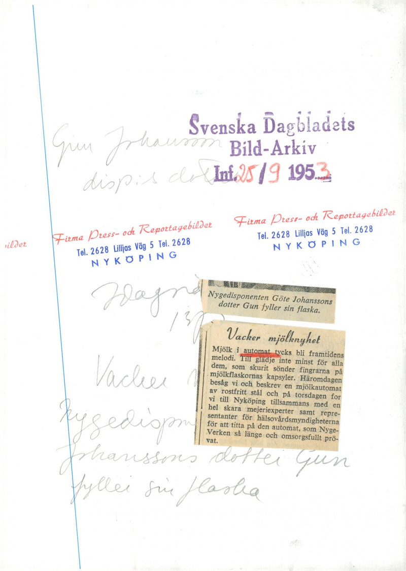 GOTE DAGBLADETS HER FUTURE NYGEDISPONENT HAPPY TEL BEAUTIF EXPEDITION PRESS - Vintage Photograph