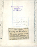 Queen Elizabeth at Sandringham during the speech she held in the radio and television on Christmas day - Vintage Photograph