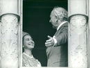 Queen Elizabeth together with federal president Walter Scheel - Vintage Photograph