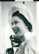 Queen Elizabeth while visiting Delhi - Vintage Photograph